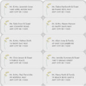 Sticker Nom du Fleur sauvage unique Mariage Adresse du cli (Devant)