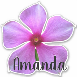 Sticker Nom du monogramme violet Flower Nature Plante mou