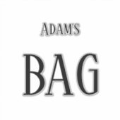 Sticker Nom du monogramme Voyage Personnalisé Texte noir B (Devant)