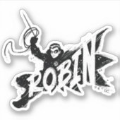 Sticker Nom du pinceau encre Robin (Devant)