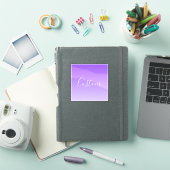 Sticker Nom du script curatif et Ombre violet clair modifi (Couverture iPad)