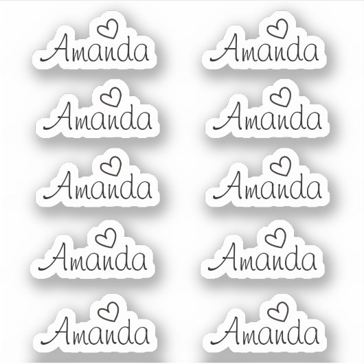 Sticker Nom du script de signature manuscrit (Devant)