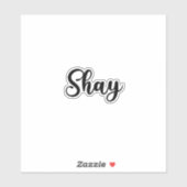 Sticker Nom du shay - Calligraphie manuscrite (Feuille)