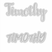 Sticker Nom du timothy gris, (Devant)