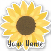 Sticker Nom du tournesol jaune (Recto)
