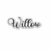 Sticker Nom du Willow - Calligraphie manuscrite (Devant)