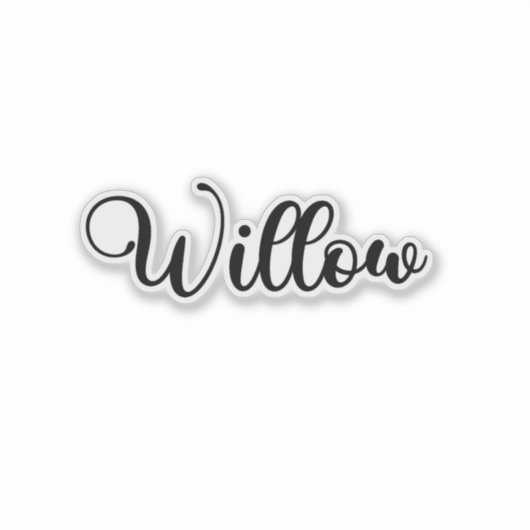 Sticker Nom du Willow - Calligraphie manuscrite (Devant)