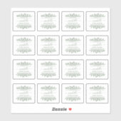 Sticker Nom écrit à la main Green Botanical artisanal par (Feuille)