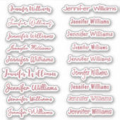 Sticker Nom écriture moderne (18 styles) - Rose Gold (Devant)