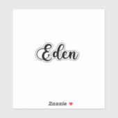 Sticker Nom Eden - Calligraphie manuscrite (Feuille)
