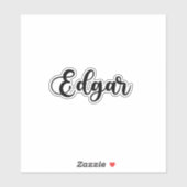 Sticker Nom Edgar - Calligraphie manuscrite (Feuille)