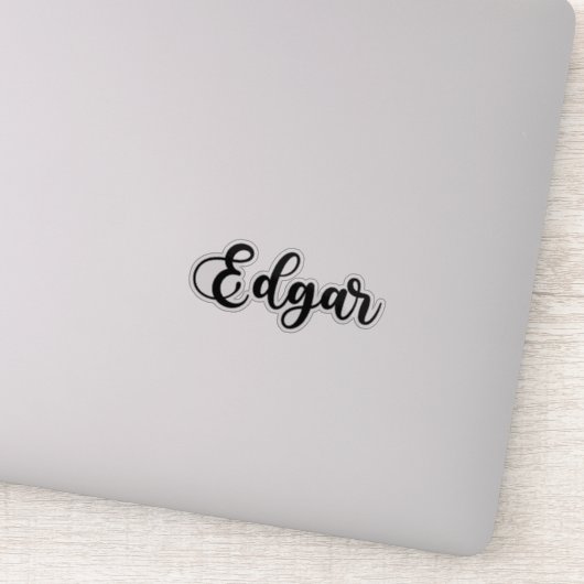 Sticker Nom Edgar - Calligraphie manuscrite (Détail)