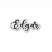 Sticker Nom Edgar - Calligraphie manuscrite (Devant)