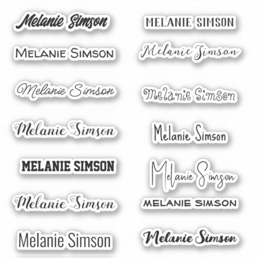 Sticker Nom élégant (Devant)