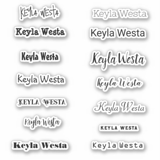 Sticker Nom élégant (Devant)