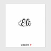 Sticker Nom Eli - Calligraphie manuscrite (Feuille)