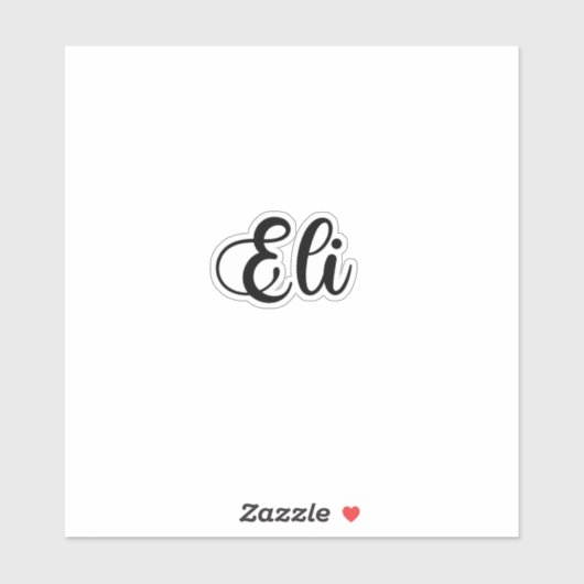 Sticker Nom Eli - Calligraphie manuscrite (Feuille)