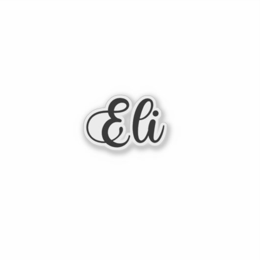 Sticker Nom Eli - Calligraphie manuscrite (Devant)