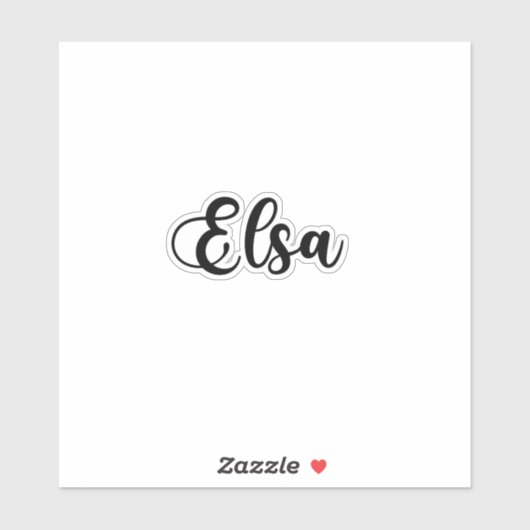Sticker Nom Elsa - Calligraphie manuscrite (Feuille)