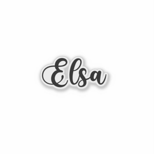 Sticker Nom Elsa - Calligraphie manuscrite (Devant)
