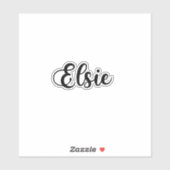 Sticker Nom Elsie - Calligraphie manuscrite (Feuille)