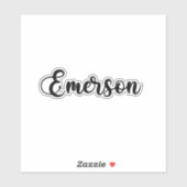 Sticker Nom Emerson - Calligraphie manuscrite (Feuille)