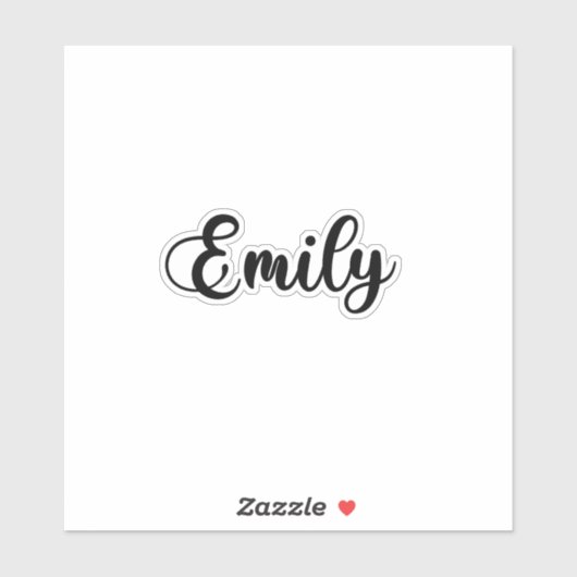 Sticker Nom Emily - Calligraphie manuscrite (Feuille)
