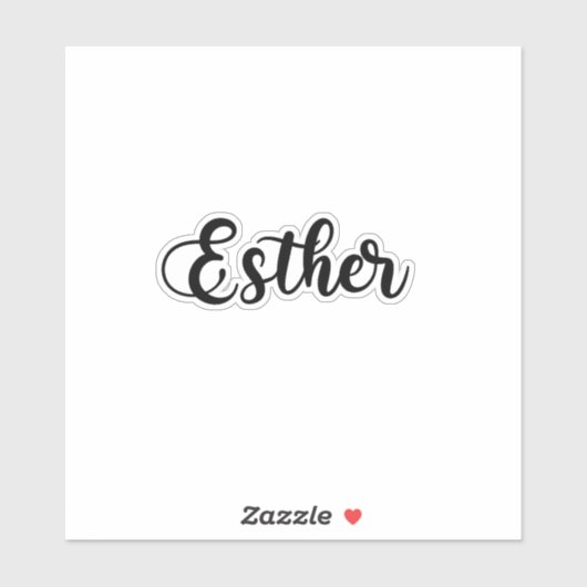 Sticker Nom Esther - Calligraphie manuscrite (Feuille)