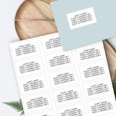 Sticker Nom et adresse de l'invité pour 15 enveloppes d'in