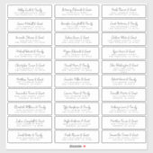 Sticker Nom et adresse du client mariage Moderne Chic Amus (Feuille)