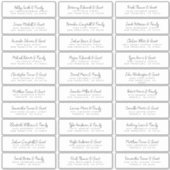 Sticker Nom et adresse du client mariage Moderne Chic Amus (Devant)