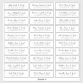 Sticker Nom et adresse du client mariage Simple Modern Chi (Feuille)