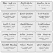 Sticker Nom et adresse individuels des invités Mariages mo (Devant)