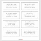 Sticker Nom et adresse individuels élégants Expédition (Feuille)