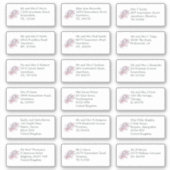 Sticker Nom et adresse individuels Invités du Mariage Flor (Devant)