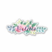 Sticker Nom et Fleurs Peonies Bohême (Devant)