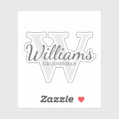 Sticker Nom et monogramme des producteurs de scripts perso (Feuille)