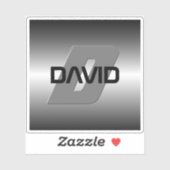 Sticker Nom et monogramme personnalisables du cool (Feuille)