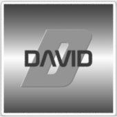 Sticker Nom et monogramme personnalisables du cool (Devant)