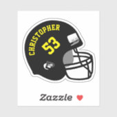 Sticker Nom et numéro de casque de sport (Feuille)