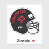 Sticker Nom et numéro de casque de sport (Feuille)