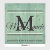 Sticker Nom et prénom de famille personnalisés (Feuille)