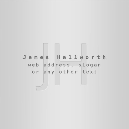 Sticker Nom et Slogan modifiable moderne | Gradient gris (Recto)