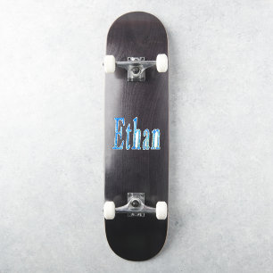 Sticker Nom Ethan étoilé bleu