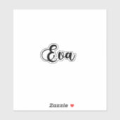 Sticker Nom Eva - Calligraphie manuscrite (Feuille)