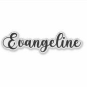 Sticker Nom Evangeline - Calligraphie manuscrite (Devant)