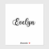 Sticker Nom Evelyn - Calligraphie manuscrite (Feuille)
