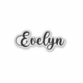 Sticker Nom Evelyn - Calligraphie manuscrite (Devant)