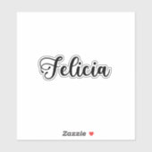 Sticker Nom Felicia - Calligraphie manuscrite (Feuille)