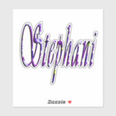 Sticker Nom Floral Stephani, (Feuille)